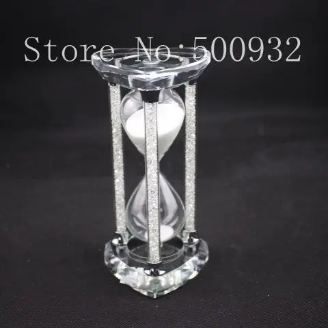 Goede Gratis verzending Mode 60 Minuten transparante Kleur Kristal Zand Zandloper Zandloper Timer Klok voor Verjaardagscadeau Home Decor