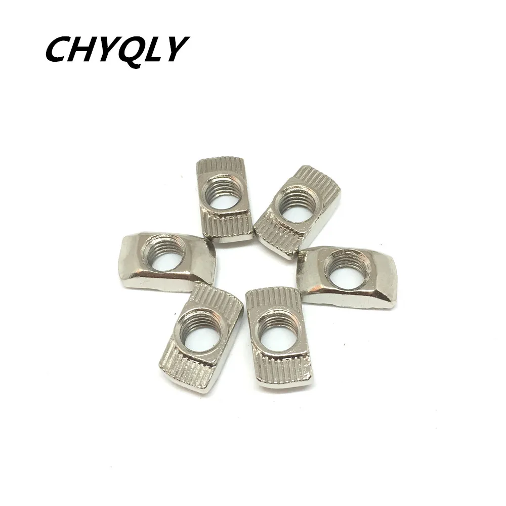 500pcs 45M4/M5/M6/M8 T Hammer Sliding Nuts Nickel Plated Carbon Steel