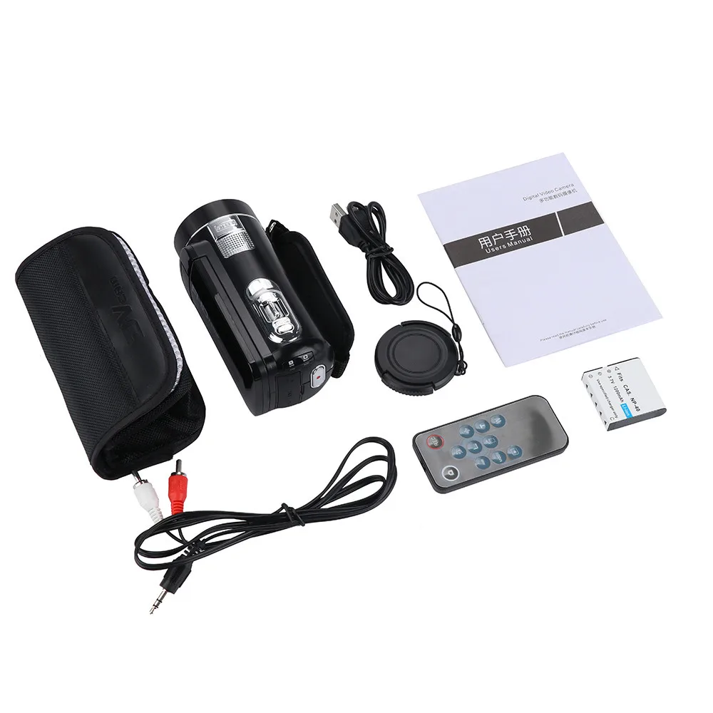 Новая цифровая камера Full HD 1080 P 16x зум-рекордер видеокамера мини 3 ''сенсорный DV DVR 24MP видеокамера