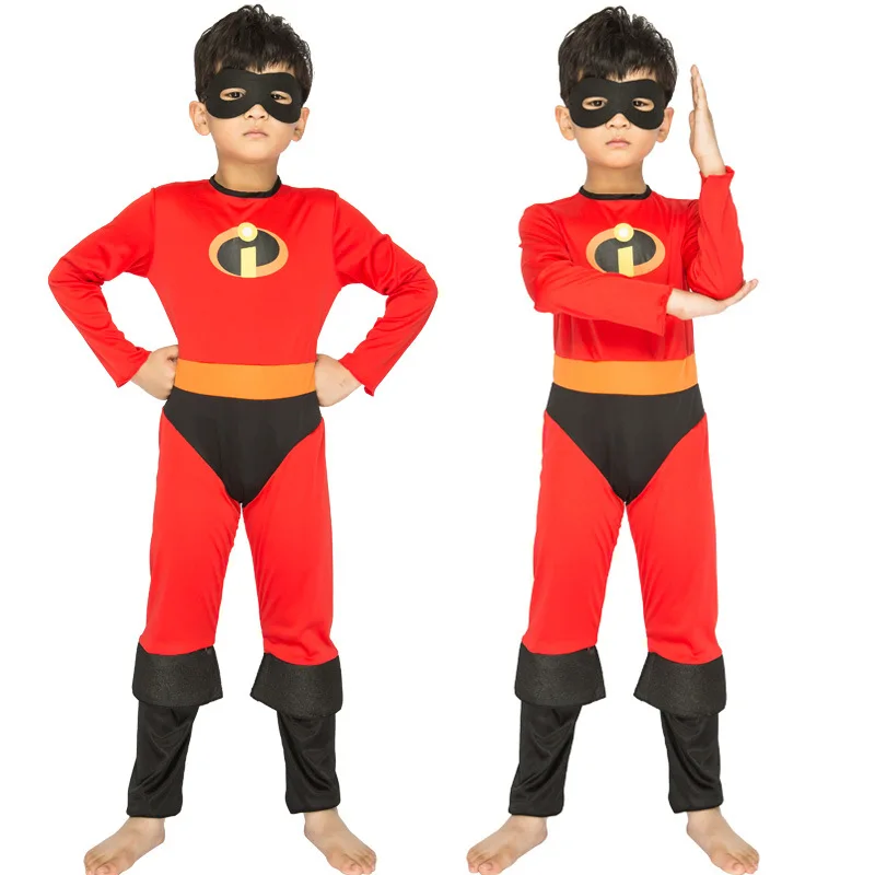 2019 Косплей Mr. Incredible 2 Dash Parr комбинезон Incredibles Мальчики Дети герой боди Маска Набор