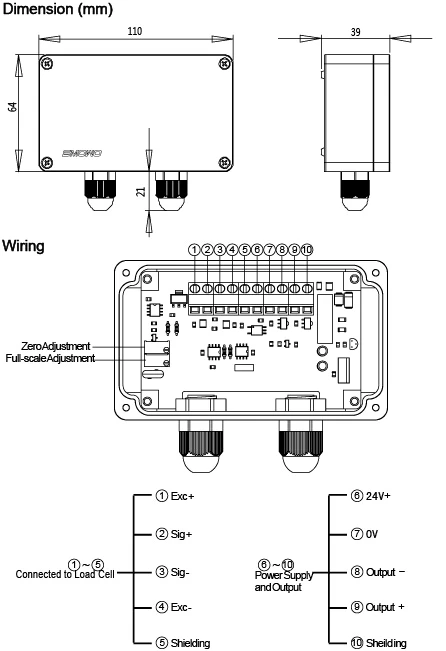 Выходная частота прецизионный тензодатчик нагрузки ячеечный передатчик усилитель преобразователя RW-PT01F smowo