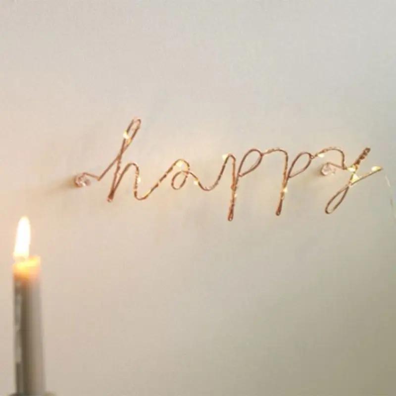

Wire Letters Home Decor Interior Wall Sign Gift Love Happy Kitchen Livingroom