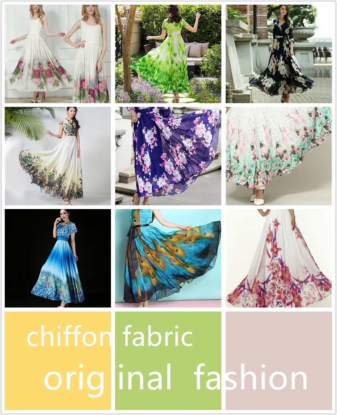 

printed chiffon blouse dress skirt spring/summer dresses fabric
