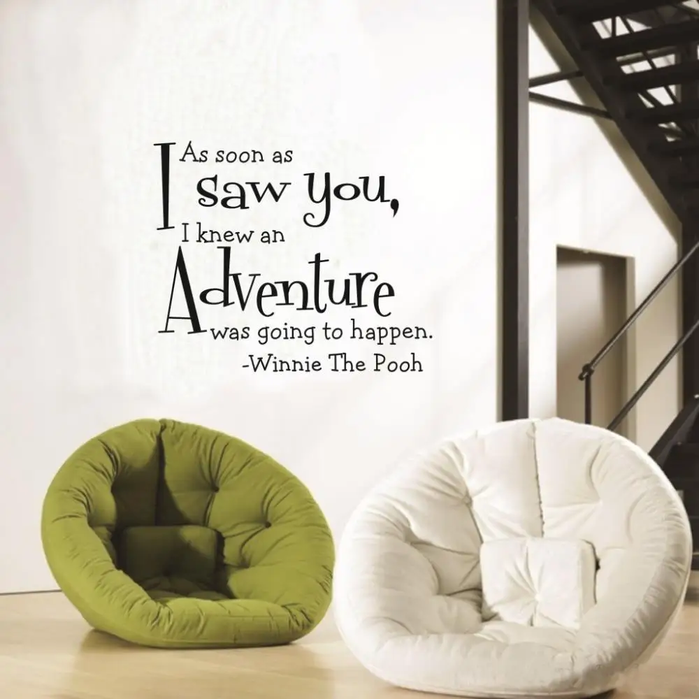 

As Soon As I Saw Words Letters Home Decor Black Vinyl Wall Stickers Decals