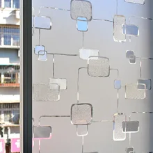 Матовые ультрафиолетовые со статическим зажимом 3D лазерный эффект геометрии 90 см x 400 см стеклянная пленка для ванной комнаты для декоративного стекла
