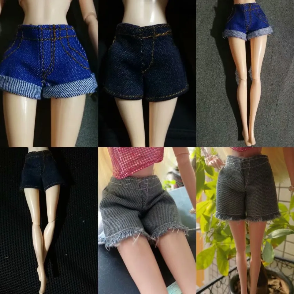 Новое поступление, штаны, Одежда для куклы Барби, шелковые чулки, джинсовые шорты для 1/6 bjd SD куклы, платье