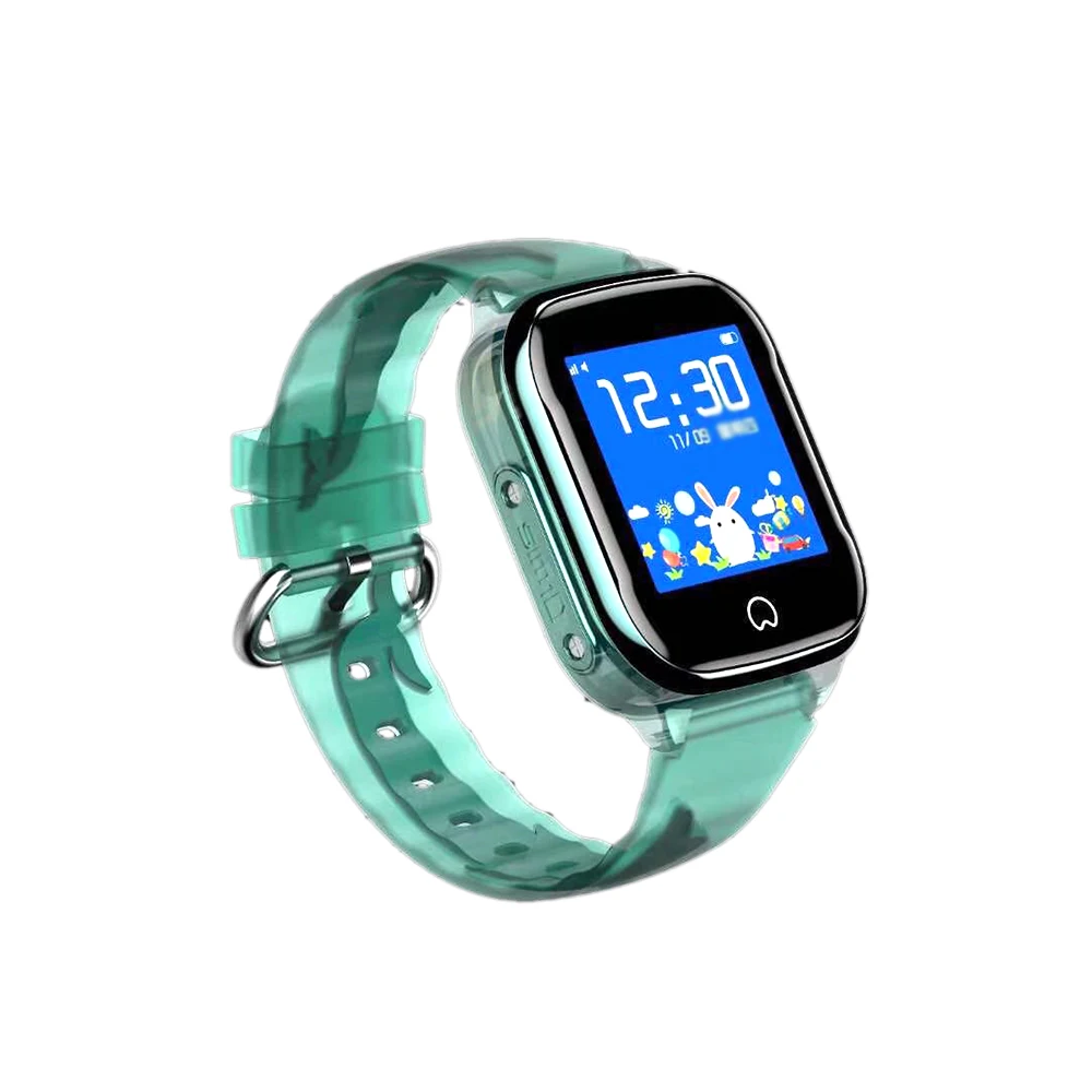 Умные часы для детей, новинка, IP67, водонепроницаемые, LBS, SOS, телефон, часы с поддержкой sim-карты для iOS, Android, детские наручные часы для мальчиков и девочек - Цвет: Зеленый