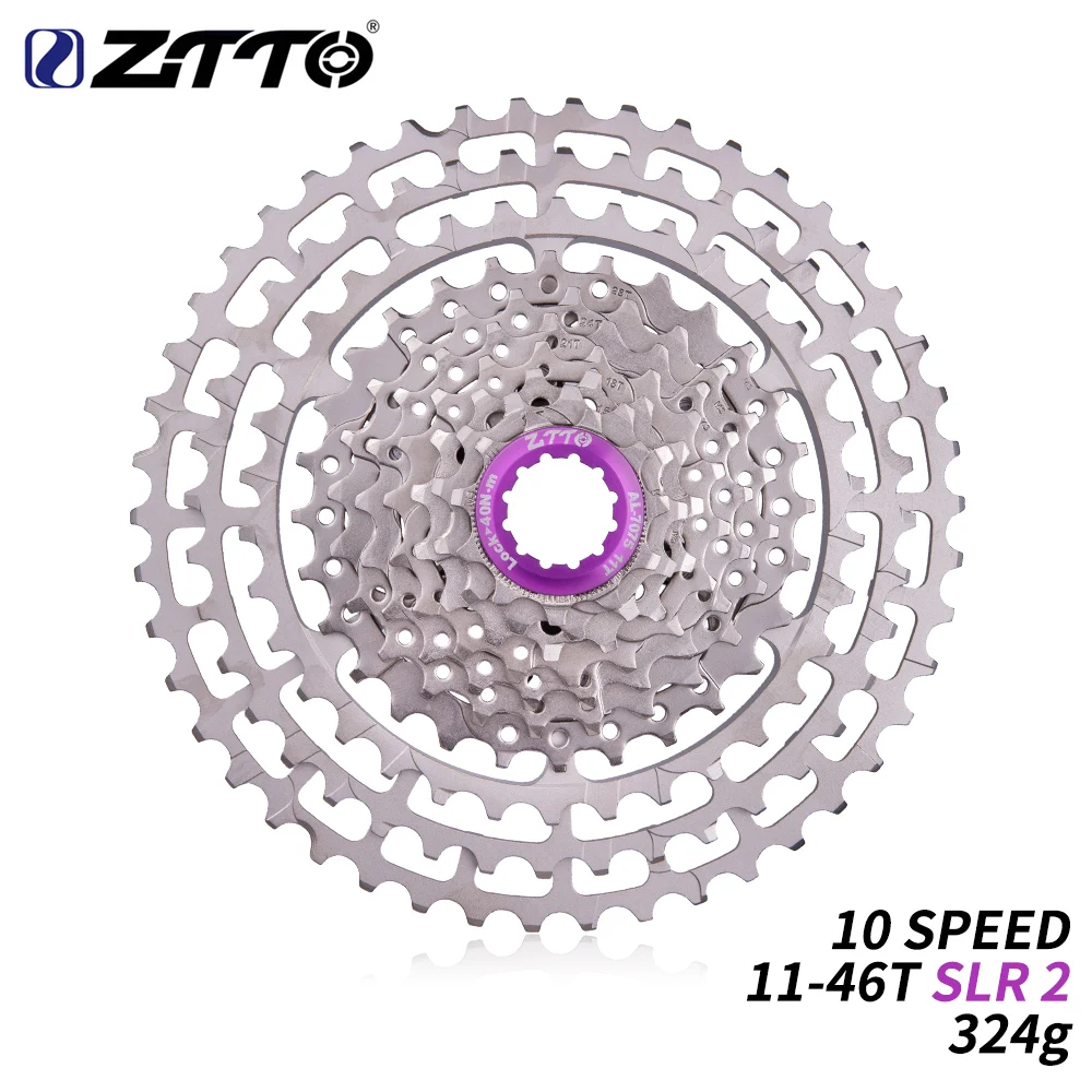 ZTTO MTB 10 скоростей SLR велосипедная кассета 11-46T широкоугольный ЧПУ Сверхлегкий горный велосипед 10 S Звездочка для X0 X9 M610 M781