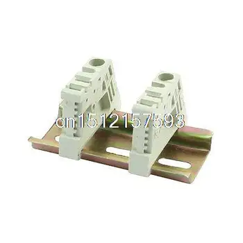 

1 Set 60mmx35mm Slotted Metal DIN Rail w Terminal Block End Stoppers