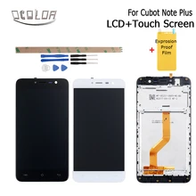 Ocolor для Cubot Note Plus ЖК-дисплей и сенсорный экран с рамкой экрана дигитайзер сборка Замена+ Инструменты+ клей+ пленка