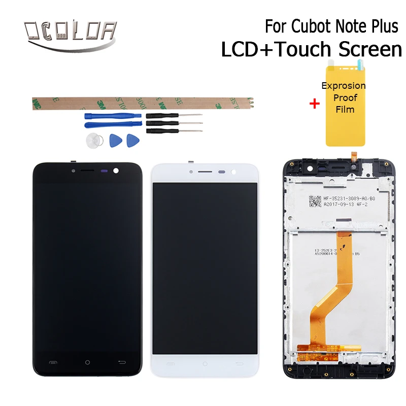 Ocolor для Cubot Note Plus ЖК дисплей и сенсорный экран с рамкой экрана дигитайзер сборка