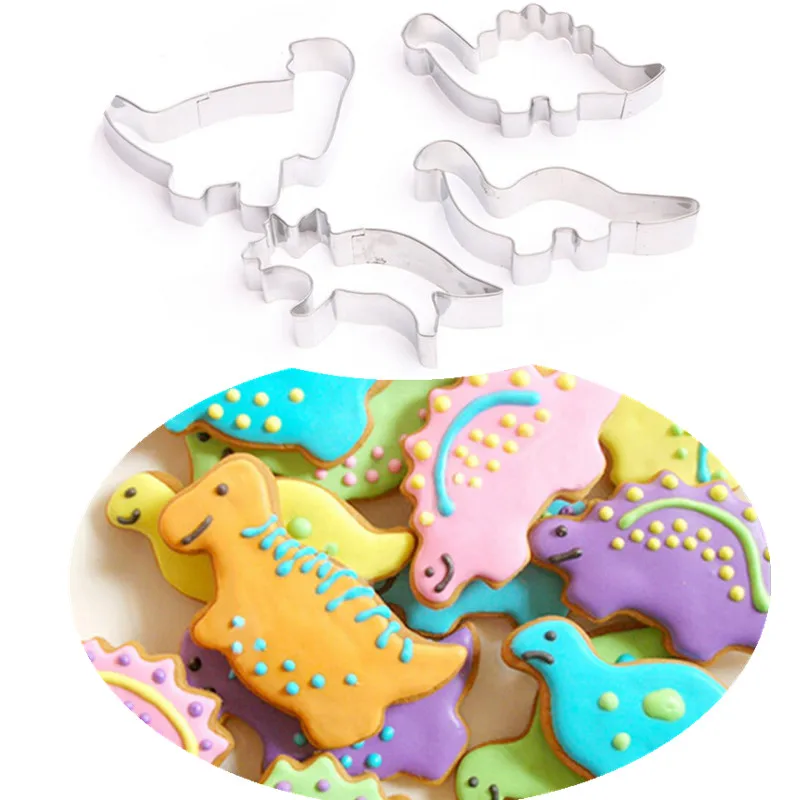 6X Dinosaur Animal Shape Cake Pastry Biscuit Cookie Cutter Baking Fondant Mould 