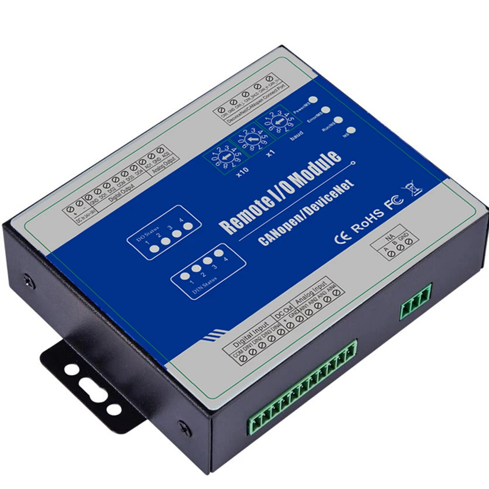 4 Digital inputs & outputs DeviceNet Remote I/O Module Supports PWM inbuilt Watchdog with 2 channel analog outputs M120D