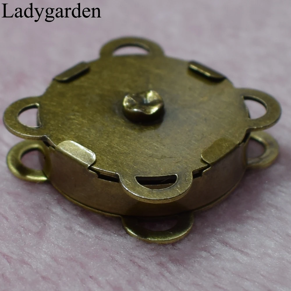 2sets Flower Buttons Metal Magnetic Snap Fasteners Clasps