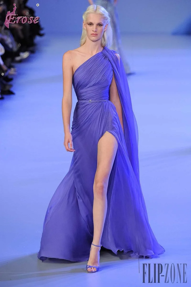New Fashion One Shoulder Leg Gown Spring Chiffon Elie Saab New Fashion One Shoulder Leg Gown Spring Chiffon Elie Saab Dresses For Ln 064 In Evening From Weddings Events On Aliexpress