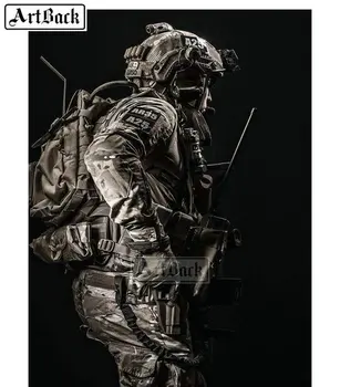 

Full square drill 5d diy diamond painting military soldier portrait kit 3d diamond embroidery rhinestone mosaic ARD294
