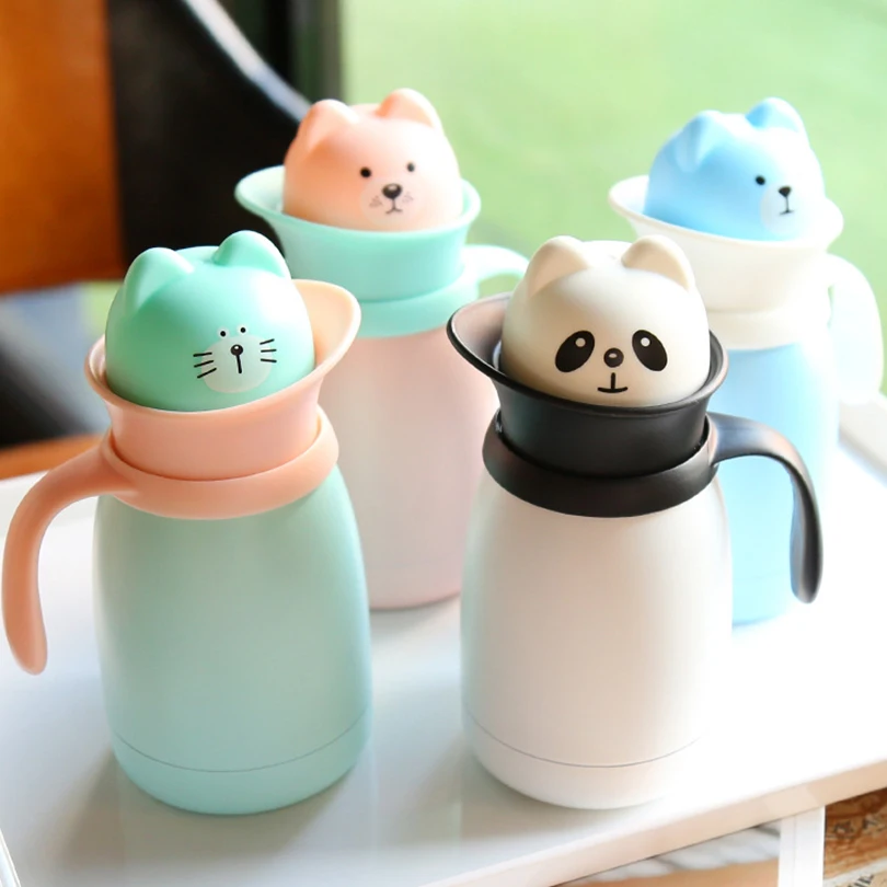 300ml Cute Animals Vacuum Flasks Cartoon Panda Bear Design Portable