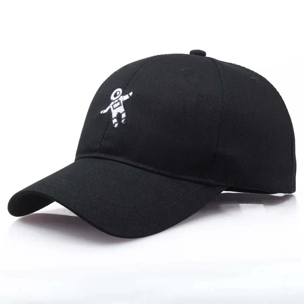 Унисекс Мода папа шляпа астронавт emberoidery бейсбольная кепка 4 цвета хорошее качество snapback шапки бренд шапки оптом - Цвет: Black