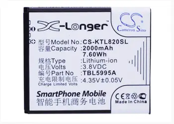 

Cameron Sino 2000mAh battery for K-TOUCH L820 L820c K-TOUCH L820 L820c Mobile, SmartPhone Battery