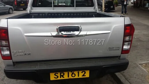 

FREE SHIPING ABS Chrome rear trunk lid for ISUZU D-MAX 2012 2013 2014 D-MA CHROME TRIM DMAX CHROME TRIM