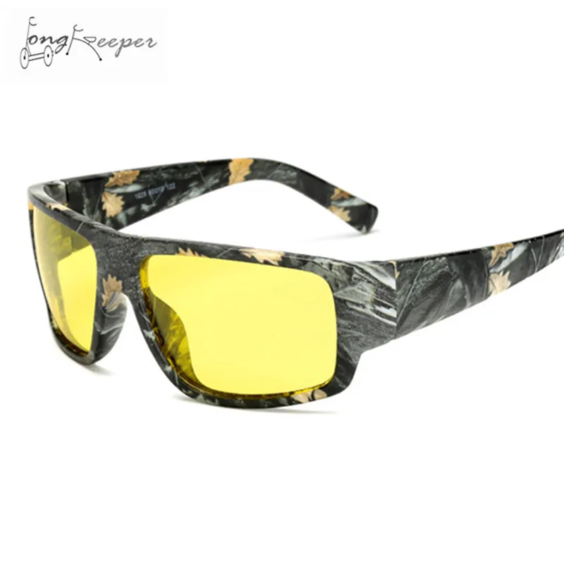 

LongKeeper Mens Camo Polarized Sunglasses Night Vision Glasses for Driving Cycling Men Women Camouflage Frame Eyewear UV400