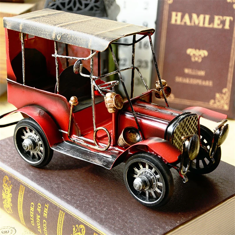 Sheens Antique Vintage Car Model, Miniature Metal Old Vintage Car  Collectible Vehicle Toys for Home Office Desktop Decor Birthday Gift