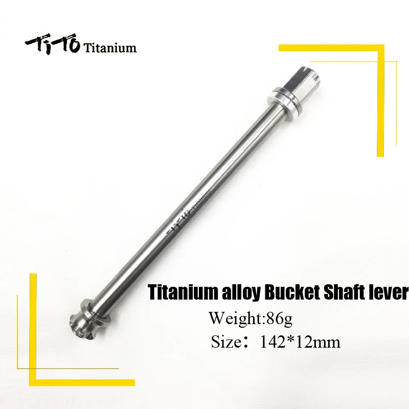  TiTo 142*12mm GR5 Titanium alloy Bucket Shaft lever Bicycle Quick Rear Hub Skewer Apply to 142-42mm