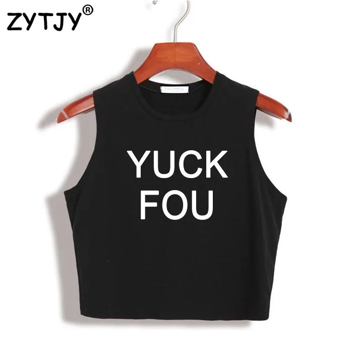 Женский короткий топ YUCK FOU облегающая футболка с буквенным принтом летняя Прямая