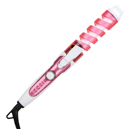 Профессиональный портативный парикмахерский спиральный завиток SESHE керамический идеальный щипцы для завивки прибор для завивки волос электрическая палочка - Цвет: Pink Curling Iron