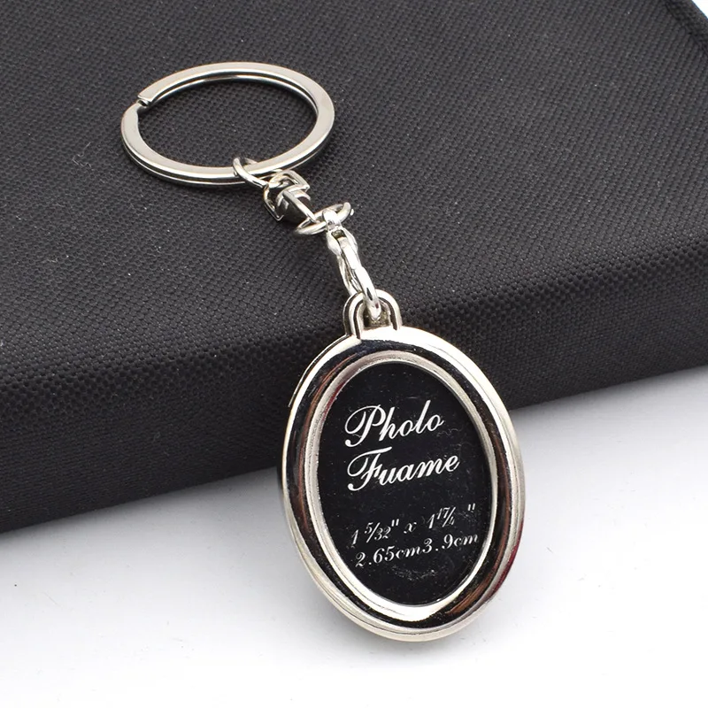 Valentines Day Gift Personalized Picture Frame Keychain Souvenir Wedding Gifts for Guests Bridesmaid Gift Party Favors Present - Цвет: oval