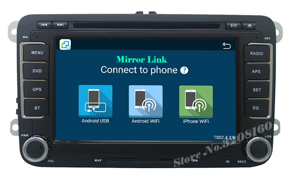 Cheap MAX HD 1024*600 2G+16G Android 6.0 Car DVD Player for VW Passat B6 CC JETTA Tiguan Skoda Golf with Radio BT swc GPS map 4G WIFI 9