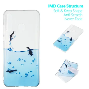 

100pcs/lot Ultra Thin Art Printed Soft TPU Silicone Bags For Huawei Mate 20 Lite P30 Pro Back Phone Cover Case