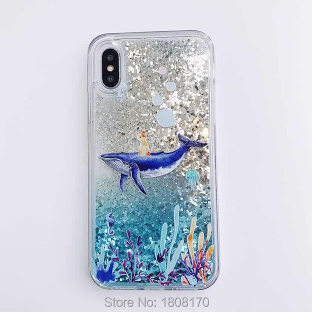 Мягкий чехол из ТПУ с жидким дельфином для Iphone X 8 7 6 6S Plus Xiaomi MI 5X A1 6X A2 MIX2S MIX 2S Redmi 5 NOTE5