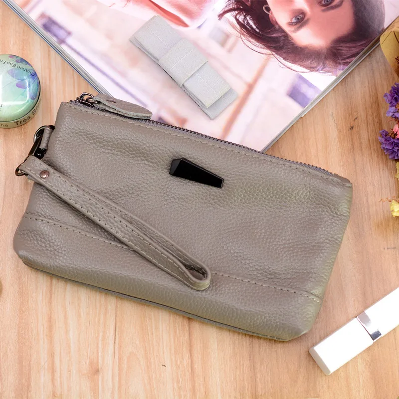 Дизайнер серый натуральная кожа клатч с ремешком маленькие женские браслет сумка модные женские туфли кошелек 4 цвета Bolsa feminina couro сумка