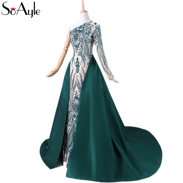 Sqence Dark Green Prom Dress