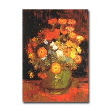 Van Gogh pinturas de Van Gogh fishtail daisy art turismo mundial souvenir decoración del hogar imán de nevera pegatinas magnéticas