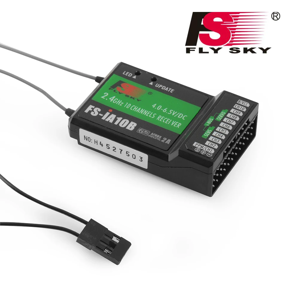 Flysky Φ Fly Sky 2 4G 10 канальный приемник с выходом PPM и портом iBus совместимый