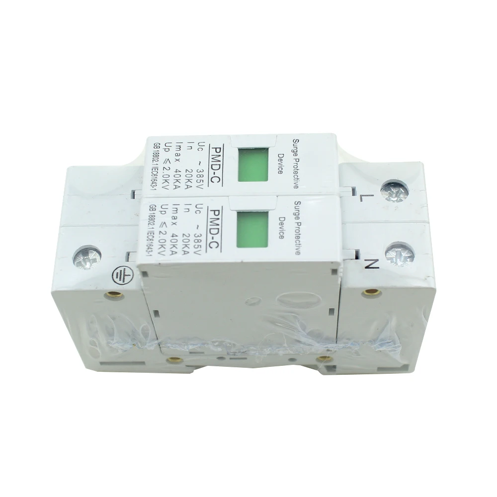 SPD 1 P + N din-рейка дом стабилизатор напряжения 20KA ~ 40KA ~ 385VAC анти-осветление напряжения устройство защиты от перенапряжений для дома/здания