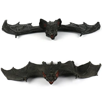 

Rubber Bat Halloween Decoration Ornaments Wall Decor Hanging Bats for Halloween Party Supplies