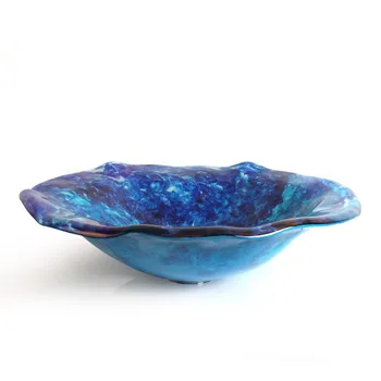 

A1 Creative bathroom washbasin tempered glass basin BLUE LO712917