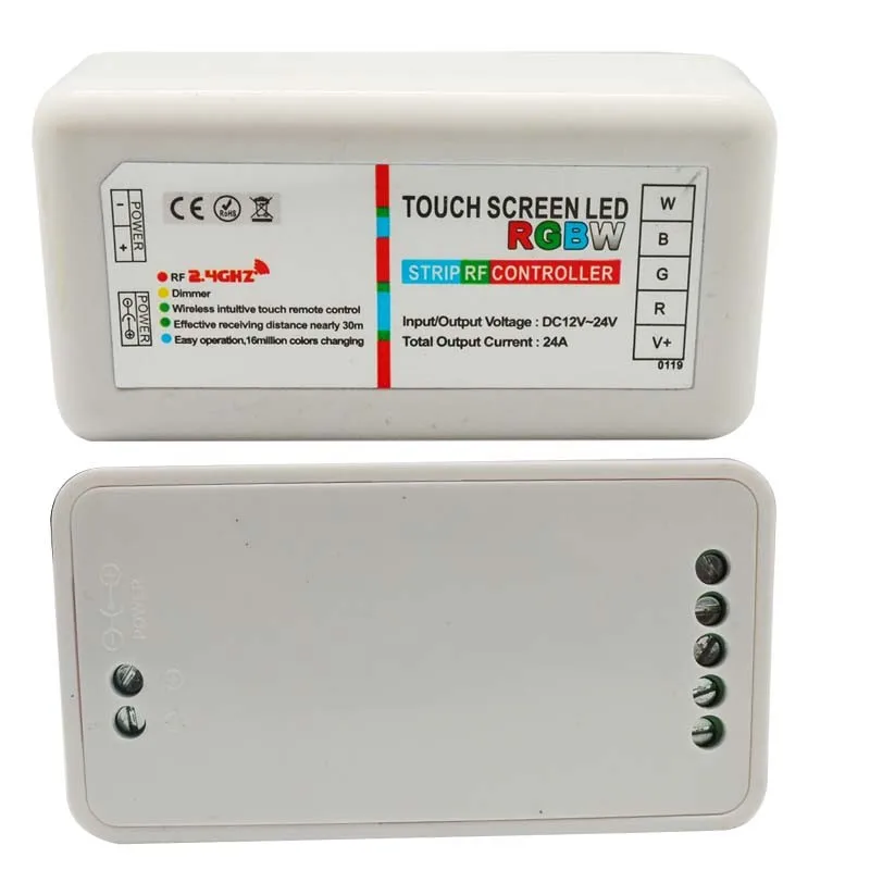 Controlador de Tela Sensível ao Toque Canal para 5050 Rgbw 24 v 18a Controle Remoto 5630 Luzes Tira Rgb Led 2.4g Dc12 7 Controladores RGB