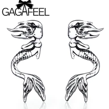 GAGAFEEL 925 стерлингового серебра винтажные женские платья фигура серьги для женщин Серебряные Ювелирные изделия Подарки для девочек