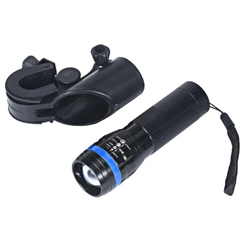360 Swivel Bike LED Flashlight Mount Bracket Flash Torch Holder Front Light Clip Clamp Lantern Bicycle Grips Extender #2A24 (5)