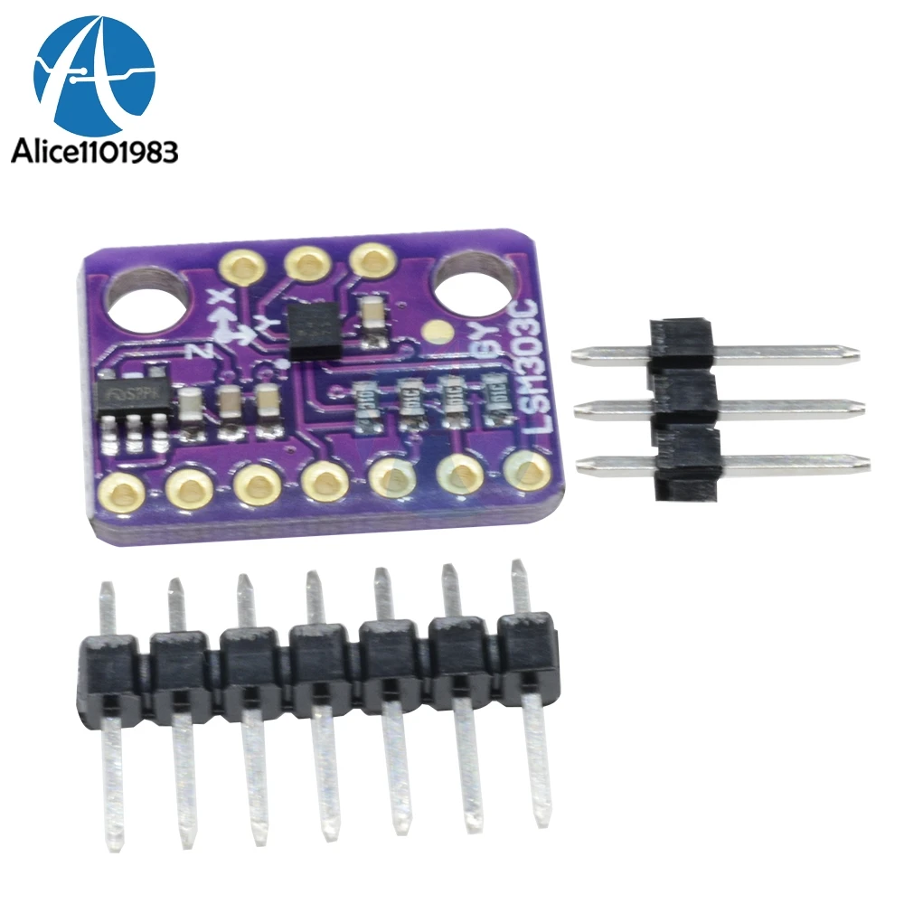3 оси трехосевой три оси LSM303C LIS3MDL 6DOF магнитометр акселерометр магнитного Сенсор Diy Kit Электронная Модуль платы блока программного управления