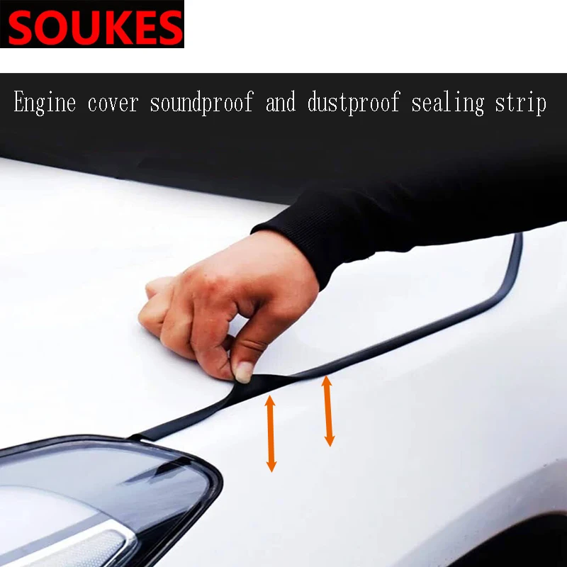 

Transparent Black Car Soundproof Seal Hood Gap Strip For BMW E46 E90 E60 E36 F20 X5 x1 Ford Focus 2 3 1 Peugeot 206 307 308 Saab