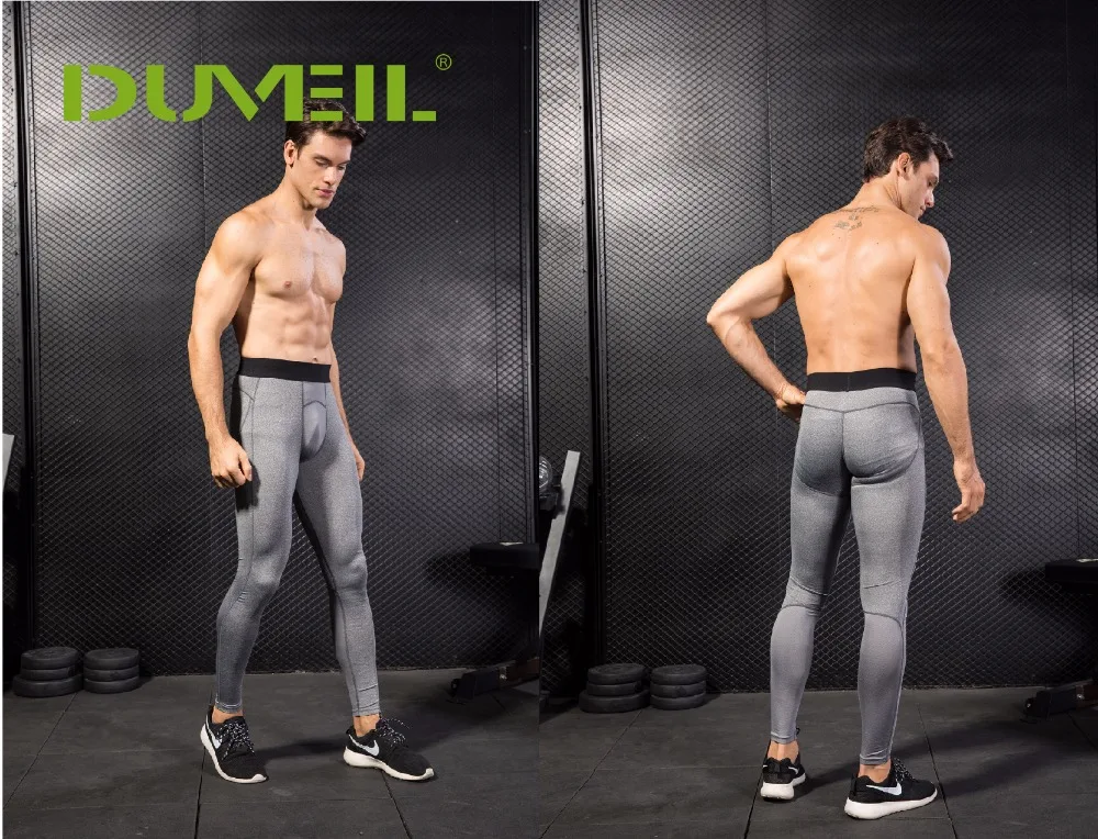 DUVEIL мужские быстросохнущие брюки PRO tight Running мужские компрессионные брюки с принтом для тренировок