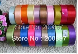 

1" 25mm multi color silk ribbon gift packing wedding decoration 25yards per roll 125yards lot colors available