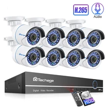Techage 8CH 1080P H.265 POE IP Camera NVR System 2MP Audio Sound Record CCTV Video Surveillance Kit IR Cut DIY Home Security Set Techage 8CH 1080P H.265 POE IP Camera NVR System 2MP Audio Sound Record CCTV Video Surveillance Kit IR Cut DIY Home Security Set