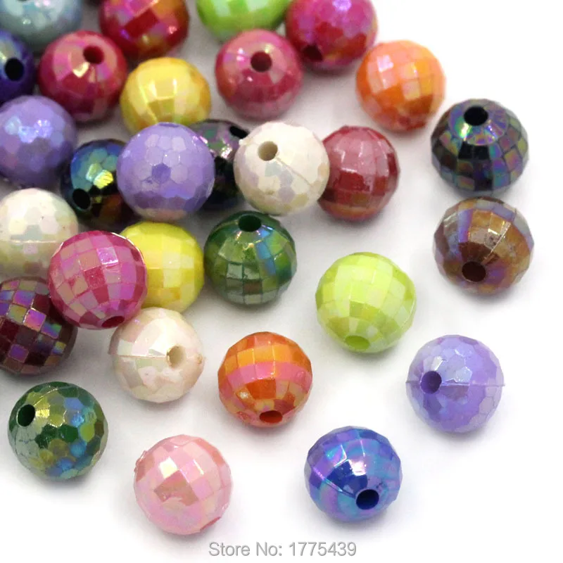 2014-New-300PCs-Mixed-AB-Color-Faceted-Round-Acrylic-Spacer-Beads-8mm-3-8-Dia-Free