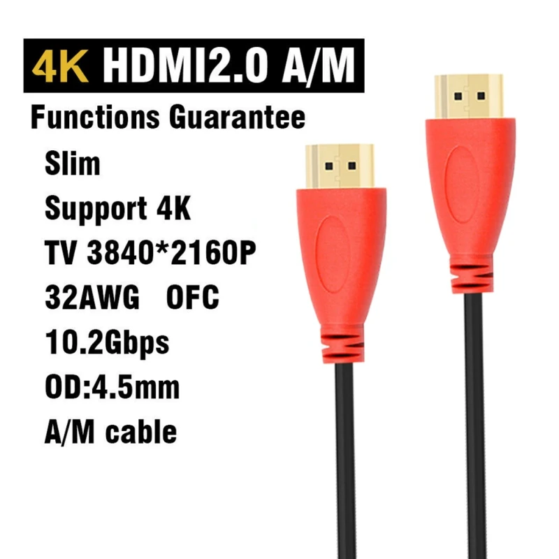 1/1. 8/3 метров HDMI к HDMI кабель 4 K конвертер адаптер Шнур для портативных ПК DVD плеер для IPTV lcd xbox 360 PS3 4 pro приставка